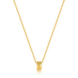 Ania Haie Gold Smooth Twist Pendant 40-45cm Necklace N038-03G