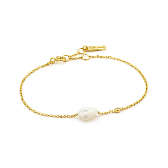 Ania Haie Pearl of Wisdom Pearl Bracelet Gold B019-01G