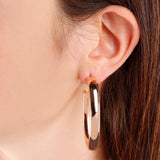 Bronzallure Golden RosÃ© Oval Hoop Earrings