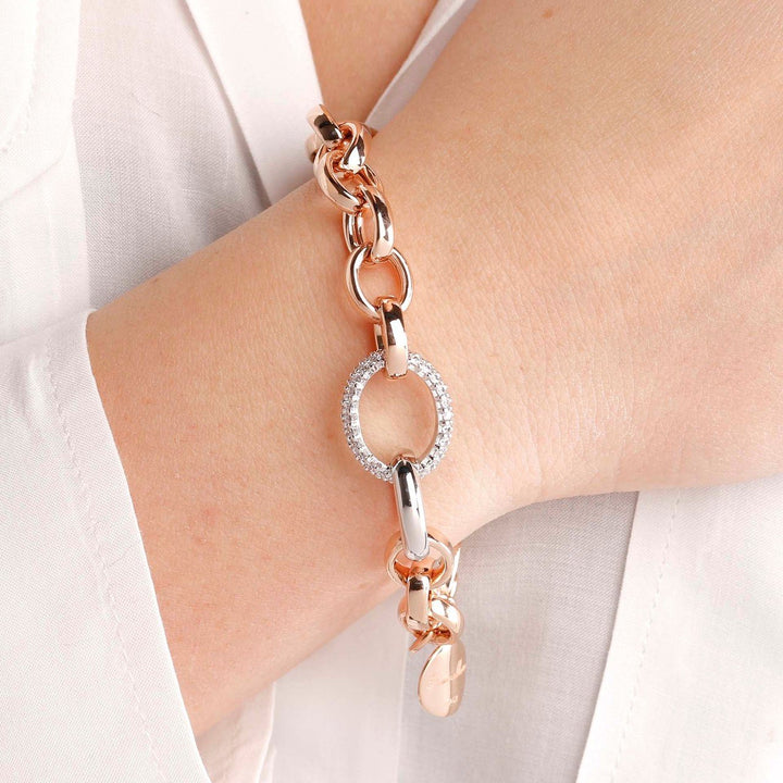 Bronzallure Pave Link Bracelet